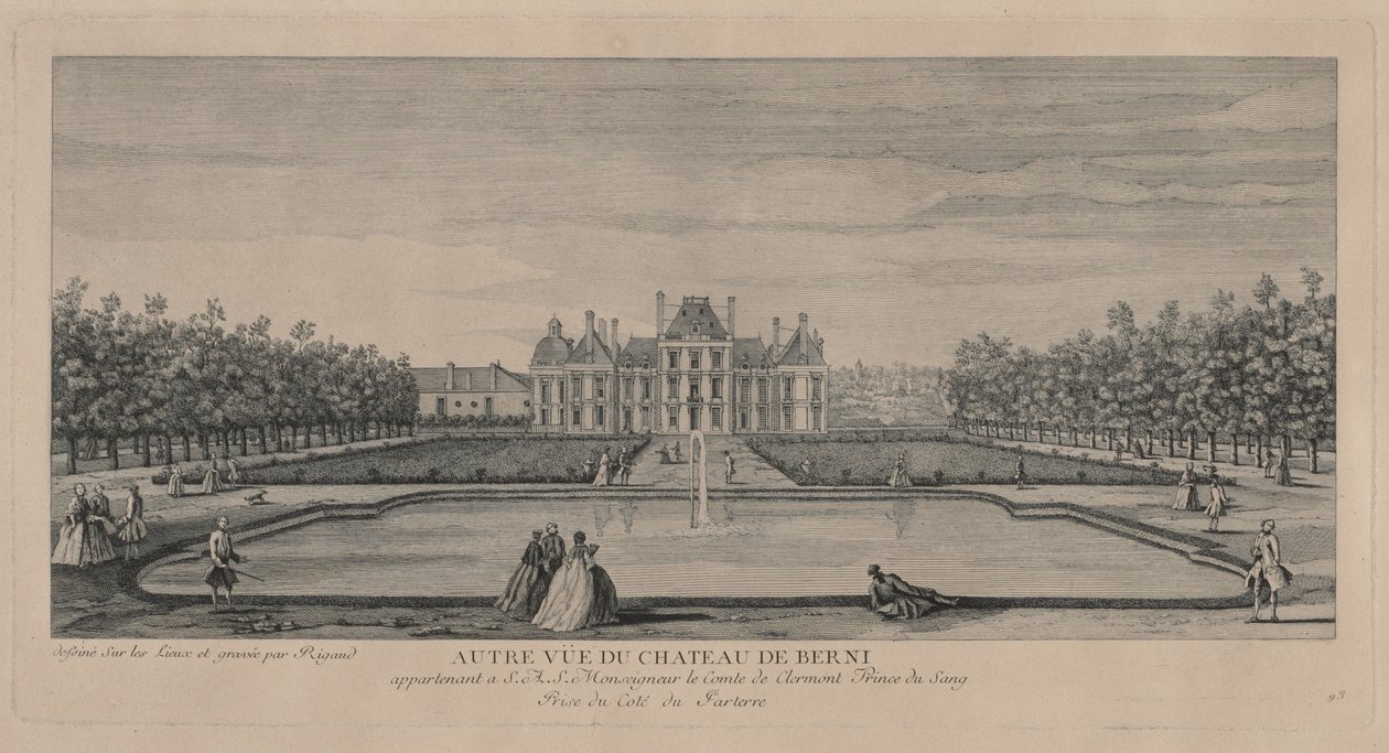 Castillo de Berny desde los Jardines de Jacques Rigaud
