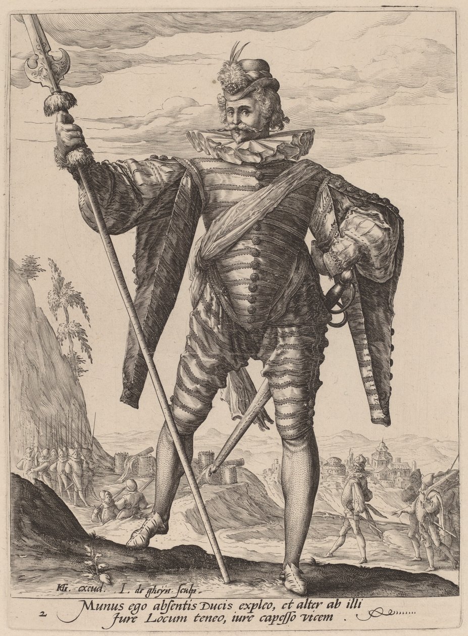 Teniente Coronel de Jacques de Gheyn II after Hendrik Goltzius