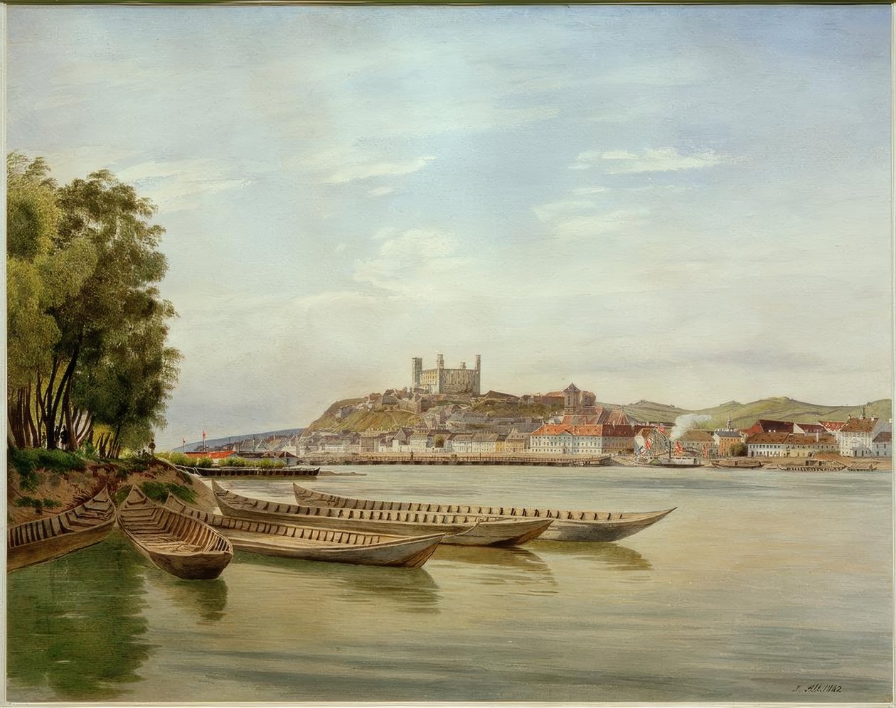Vista de Pressburg de Jakob Alt