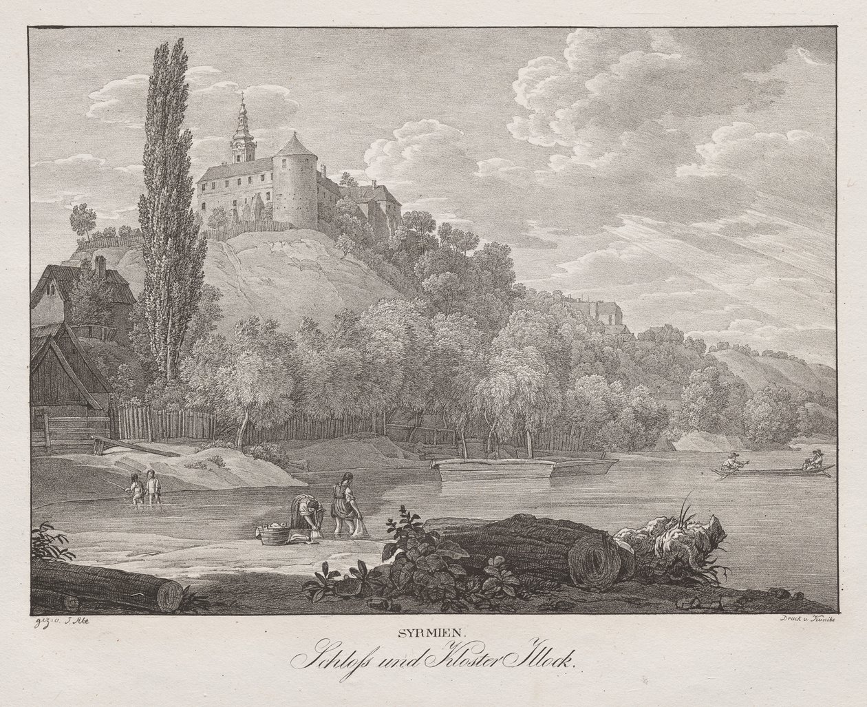 Syrmien, Schloss und Kloster Illock de Jakob Alt