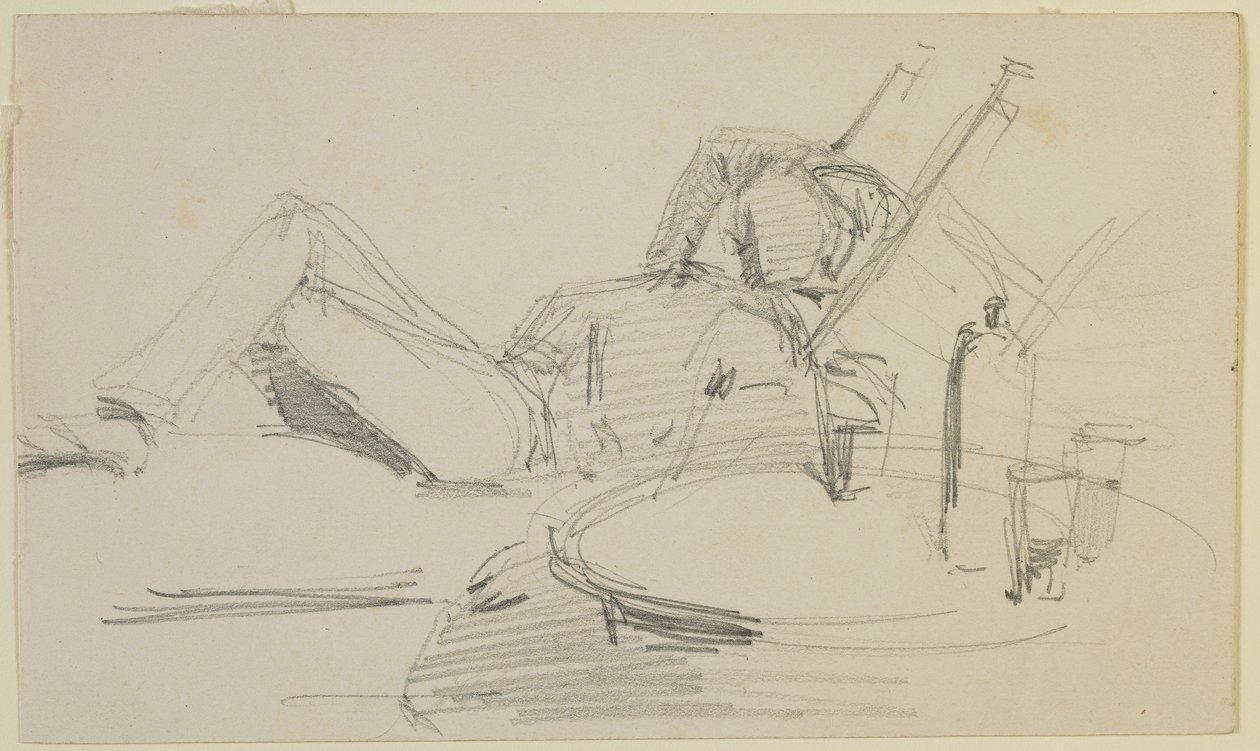 Un hombre reclinado en una cama, 1858 de James Abbott McNeill Whistler