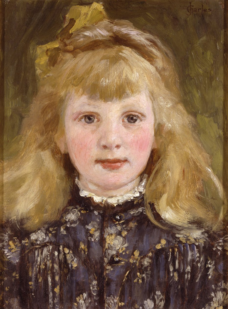 Retrato de una niña joven de James Charles