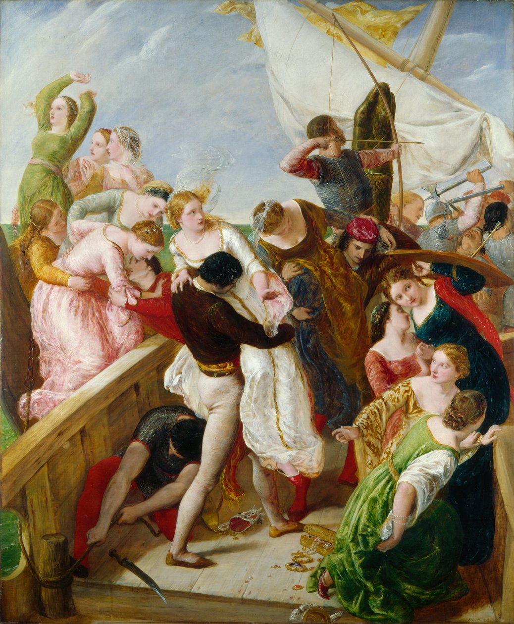 El Rescate de las Novias de Venecia, 1851 de James Clarke Hook
