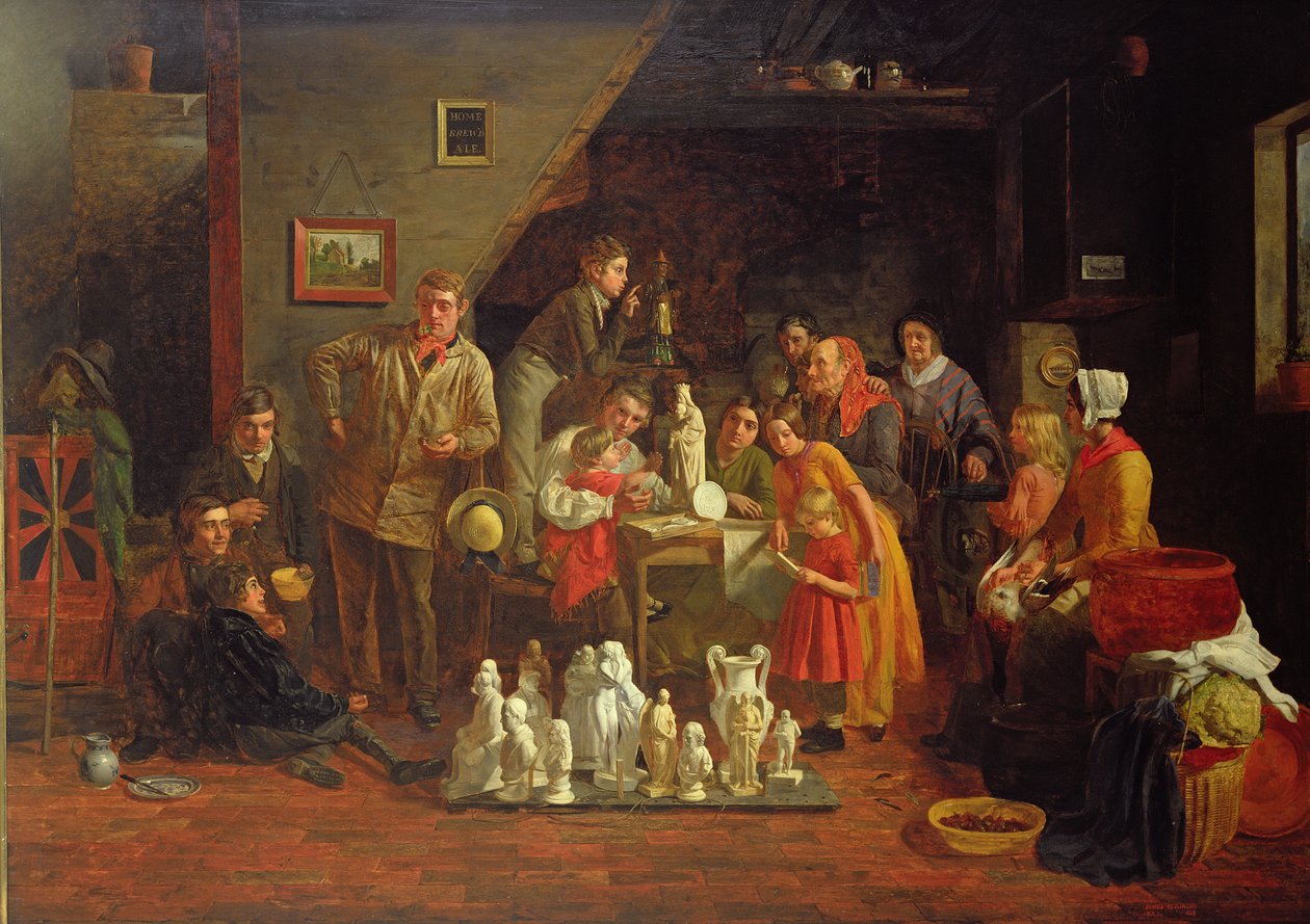 Imagen Italiana - Niños en una Taberna al Borde del Camino, 1849 de James Collinson