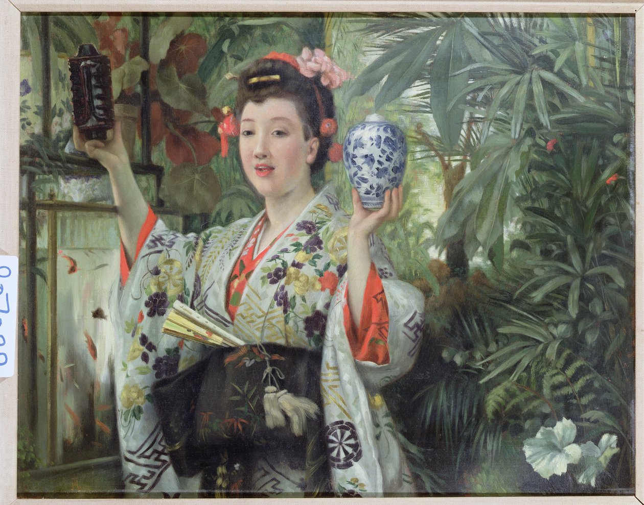 El jarrón japonés, c.1870 de James Jacques Joseph Tissot
