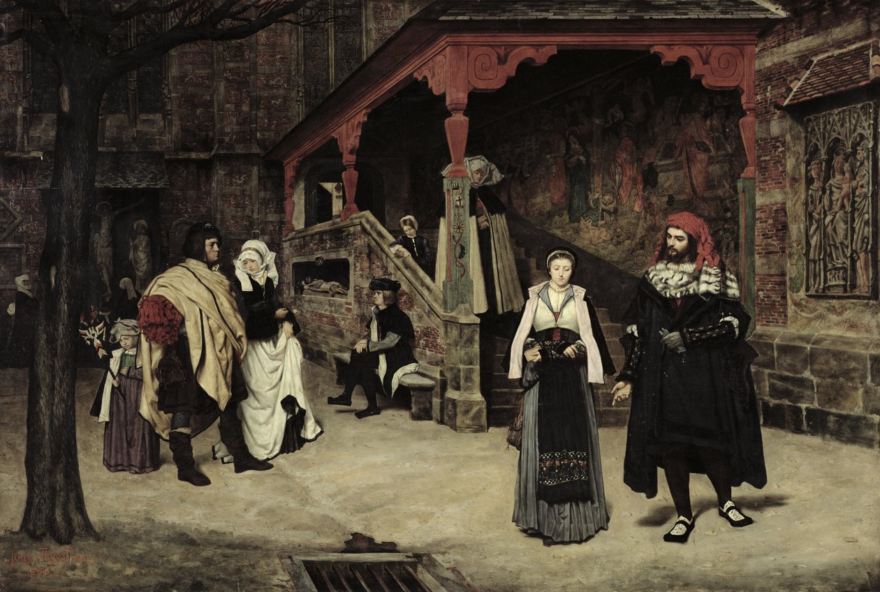 El encuentro de Fausto y Margarita de James Jacques Joseph Tissot
