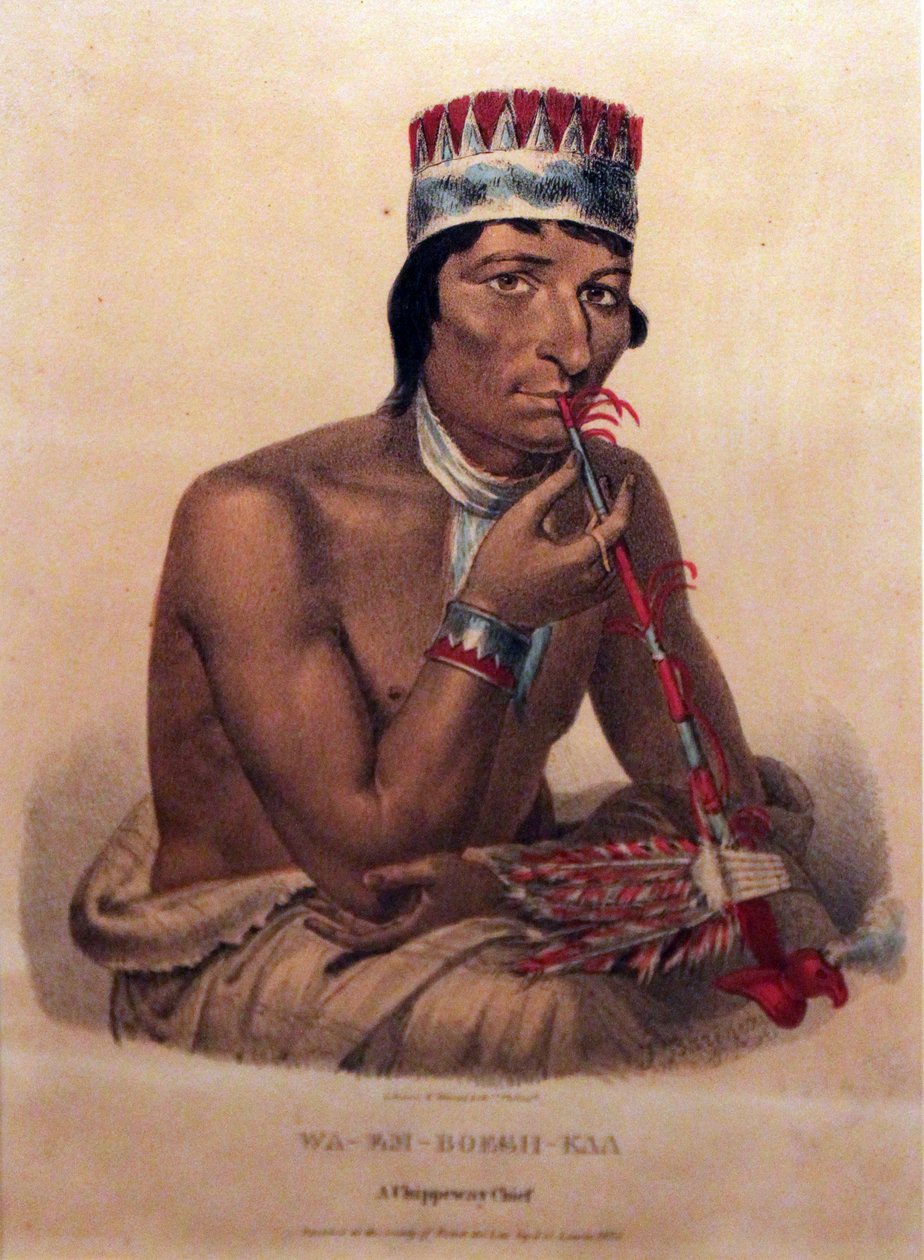 Waemboeshkaa, jefe Chippewa, 1825 de James Otto Lewis