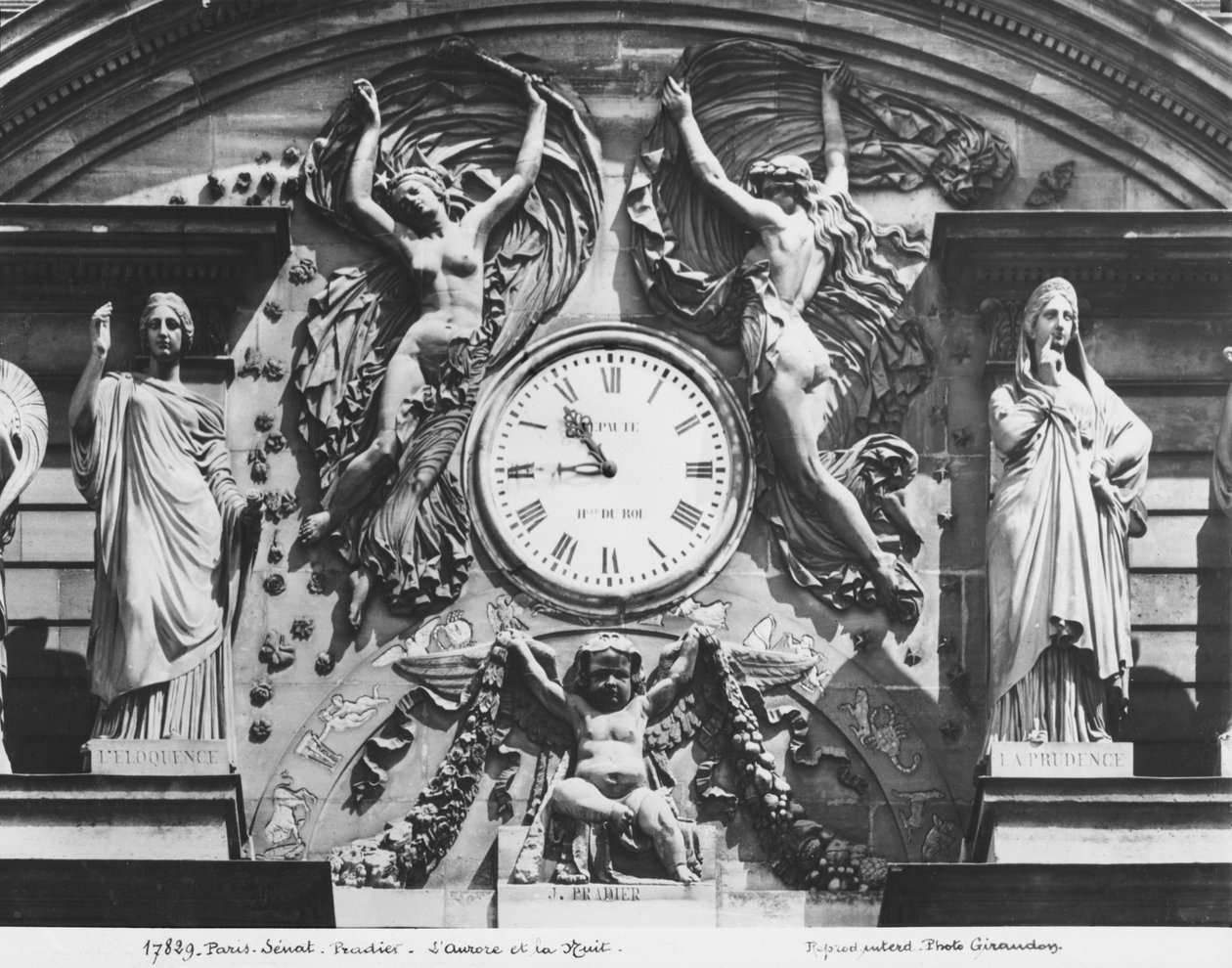 Frontón del Palais du Luxembourg, 1840 (detalle) de James Pradier