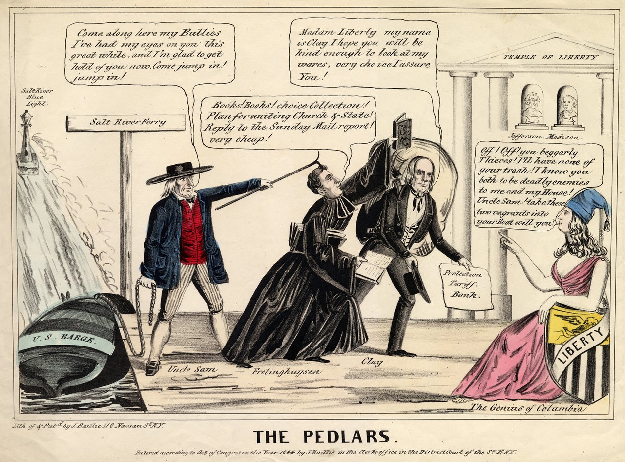 Los vendedores ambulantes, publicado en Nueva York, 1844 de James S. Baillie