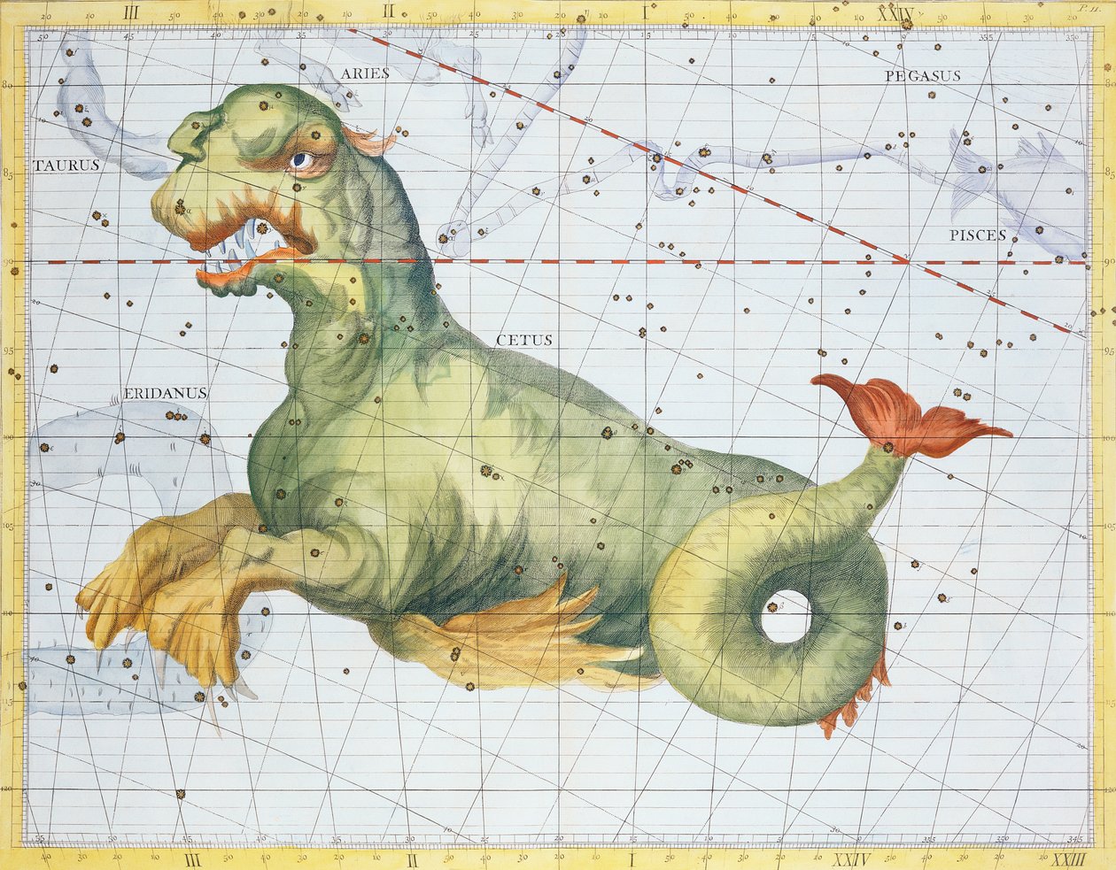 Constelación de Cetus la Ballena, de 