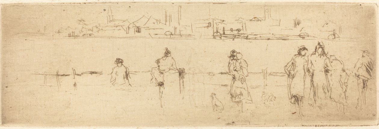 Un boceto en el malecón de James Abbott McNeill Whistler