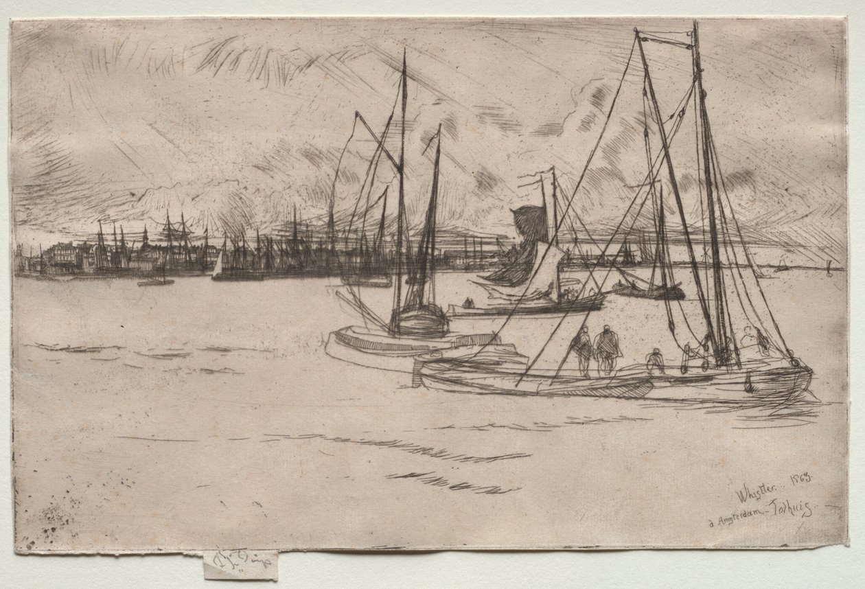 Ámsterdam desde el Tolhuis de James Abbott McNeill Whistler