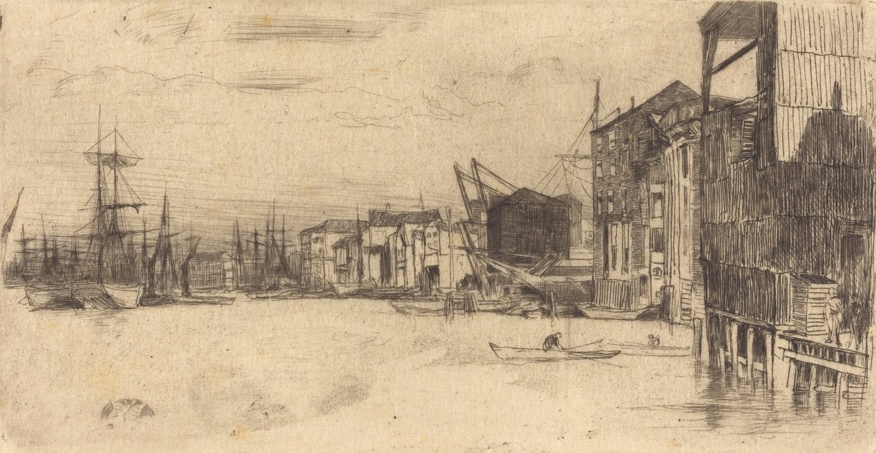 Muelle de libre comercio, 1877 de James Abbott McNeill Whistler