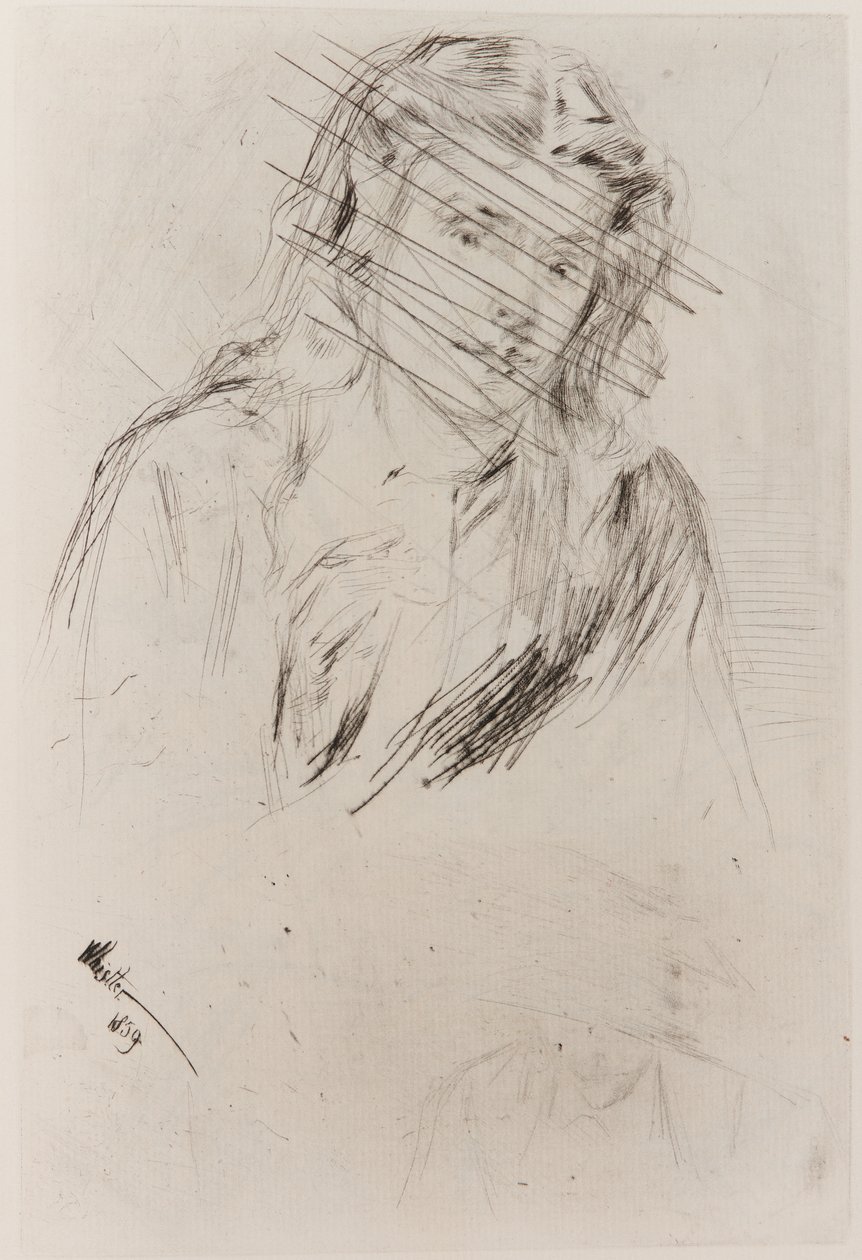 Cabeza inclinada de Fumette de James Abbott McNeill Whistler