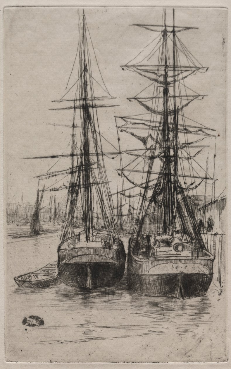Los dos barcos de James Abbott McNeill Whistler