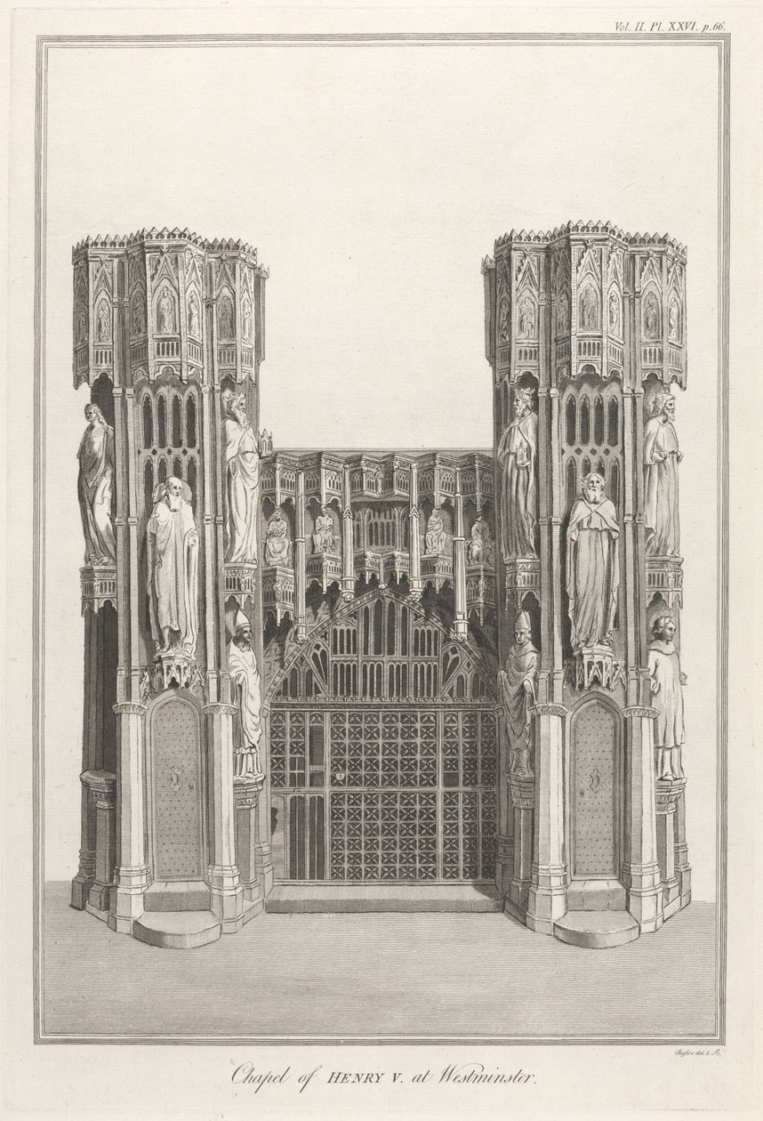 Capilla de Enrique V en Westminster de James Basire