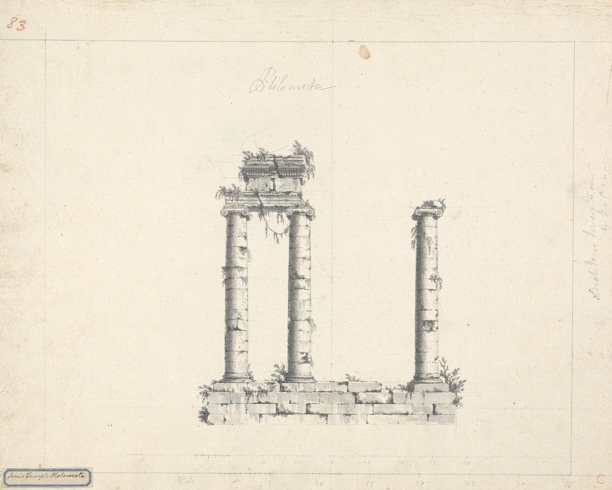 Templo jónico Ptolmeta de James Bruce