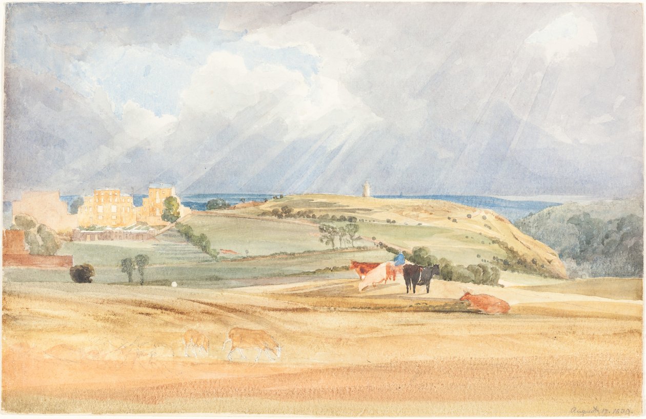 Paisaje con ganado Somerset, 1830 de James Bulwer