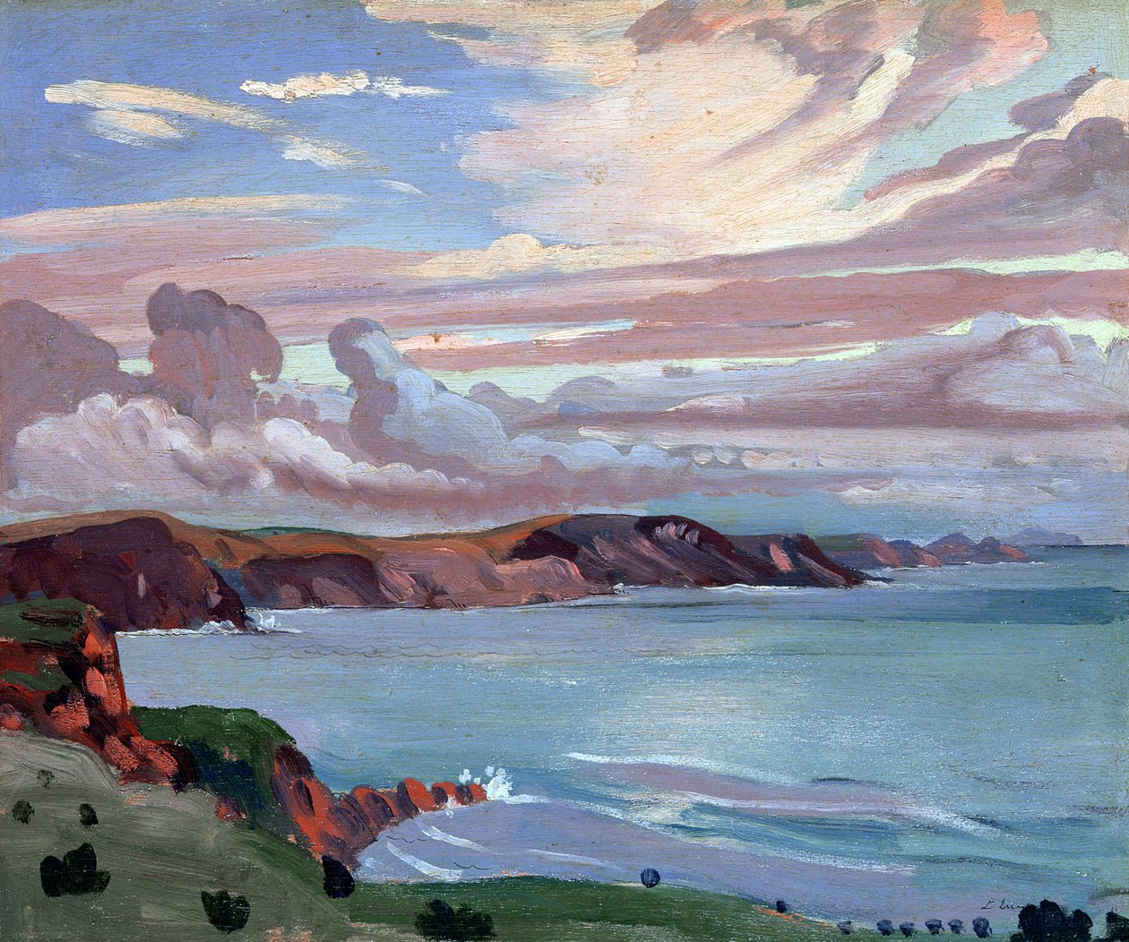 Costa de Pembroke (óleo sobre tabla) de James Dickson Innes