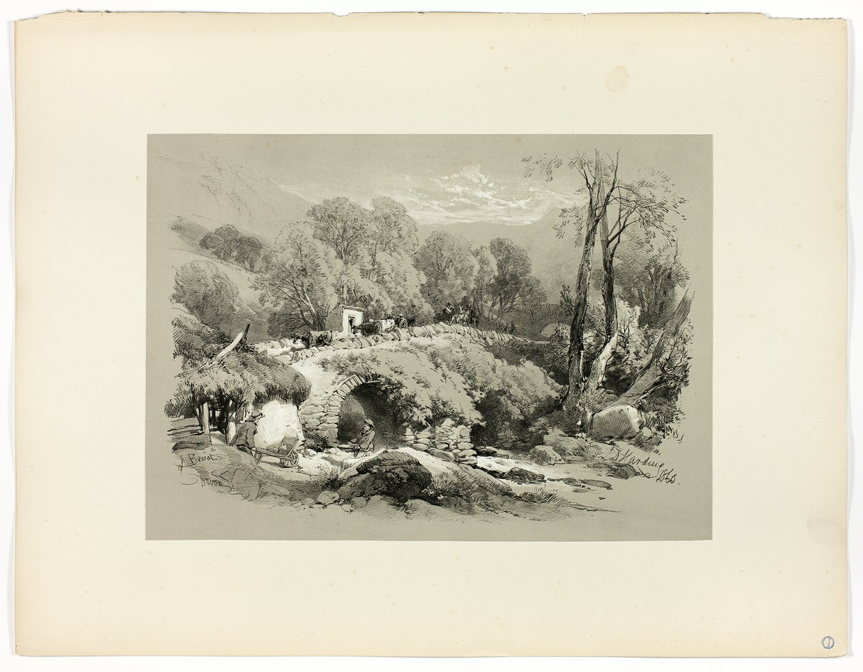 South Brent, Devon, de Selecciones Pintorescas de James Duffield Harding