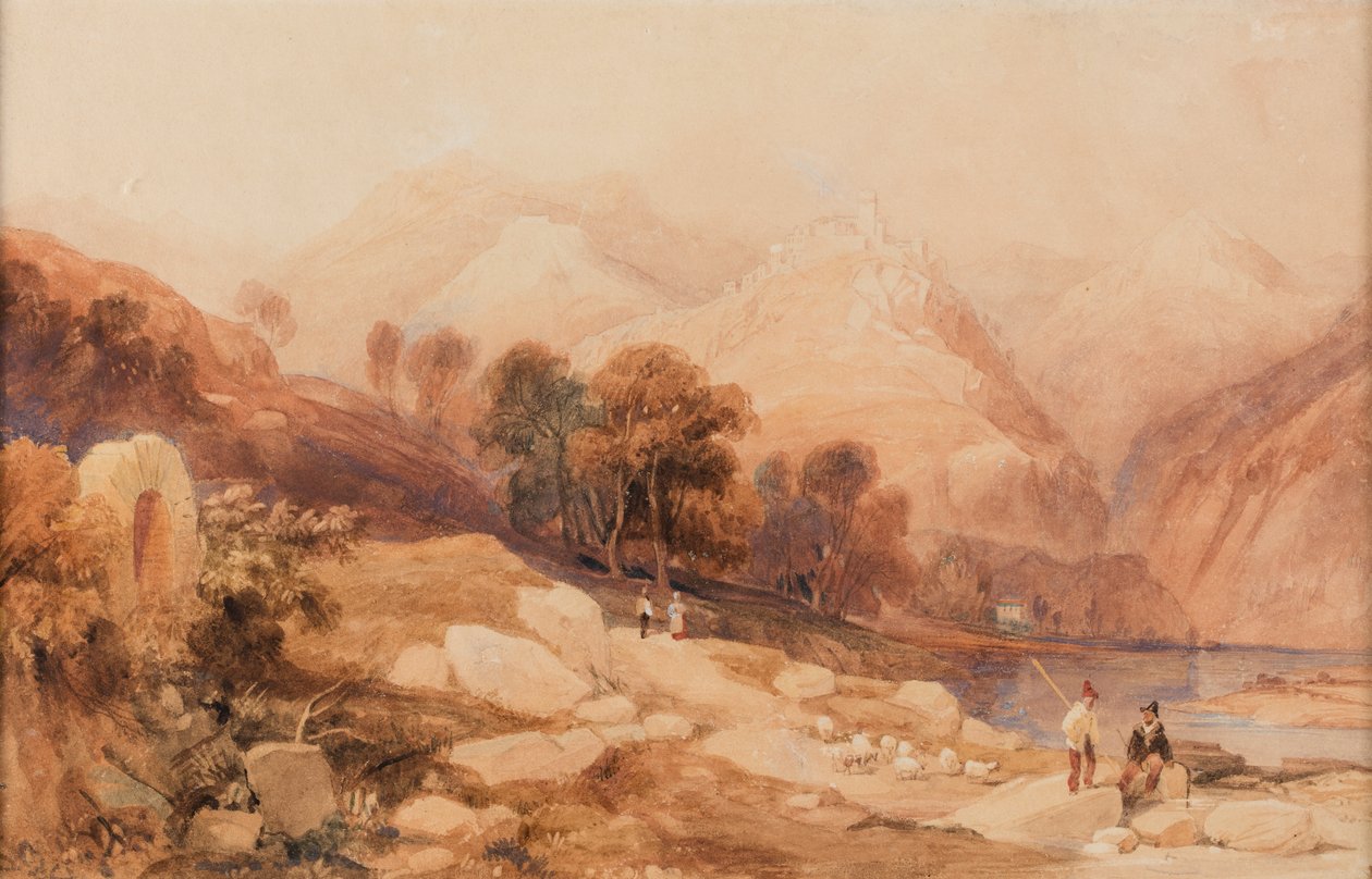 Las Drachenfels en el Rin de James Duffield Harding
