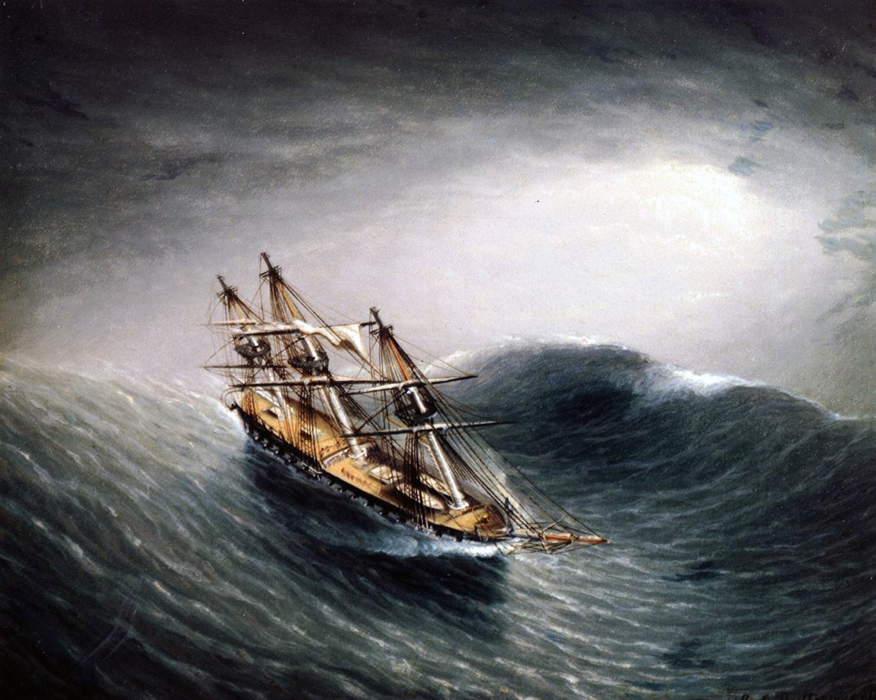 Goleta en mar agitado de James E. Buttersworth