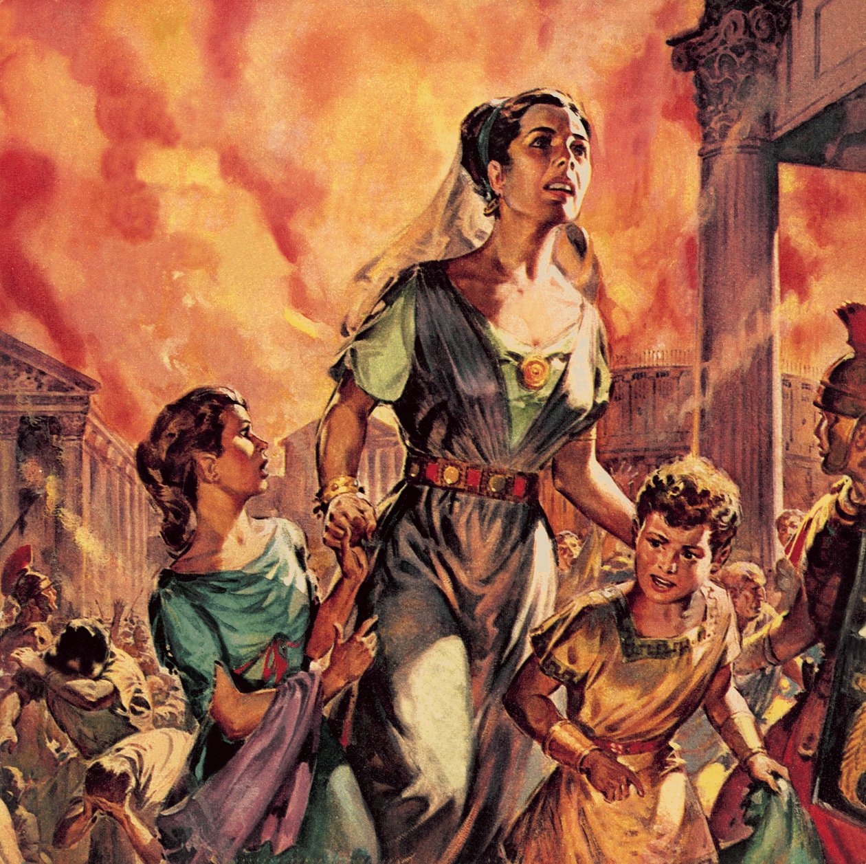 Cuando Roma ardía en el 64 (litografía) de James Edwin McConnell