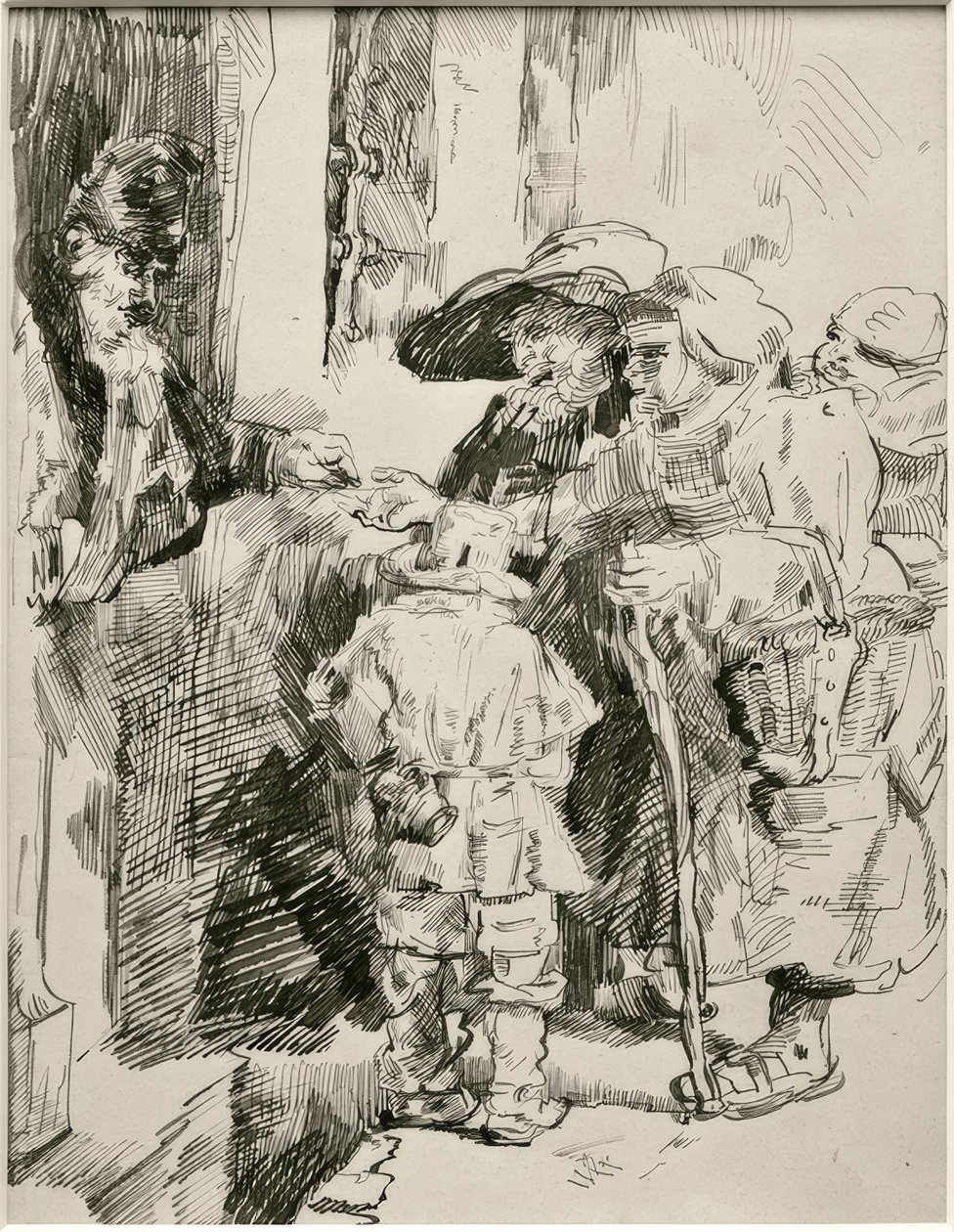 Los mendigos en la puerta de James Sidney Ensor