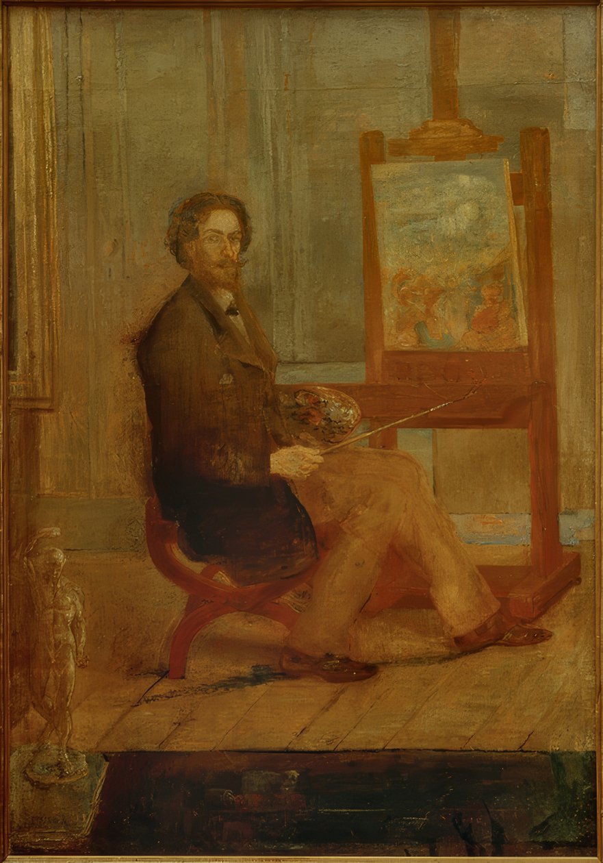 Ensor en su caballete de James Sidney Ensor