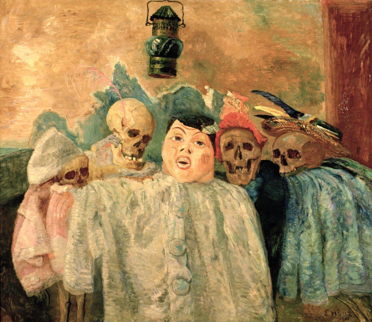 Pierrot y los esqueletos de James Ensor