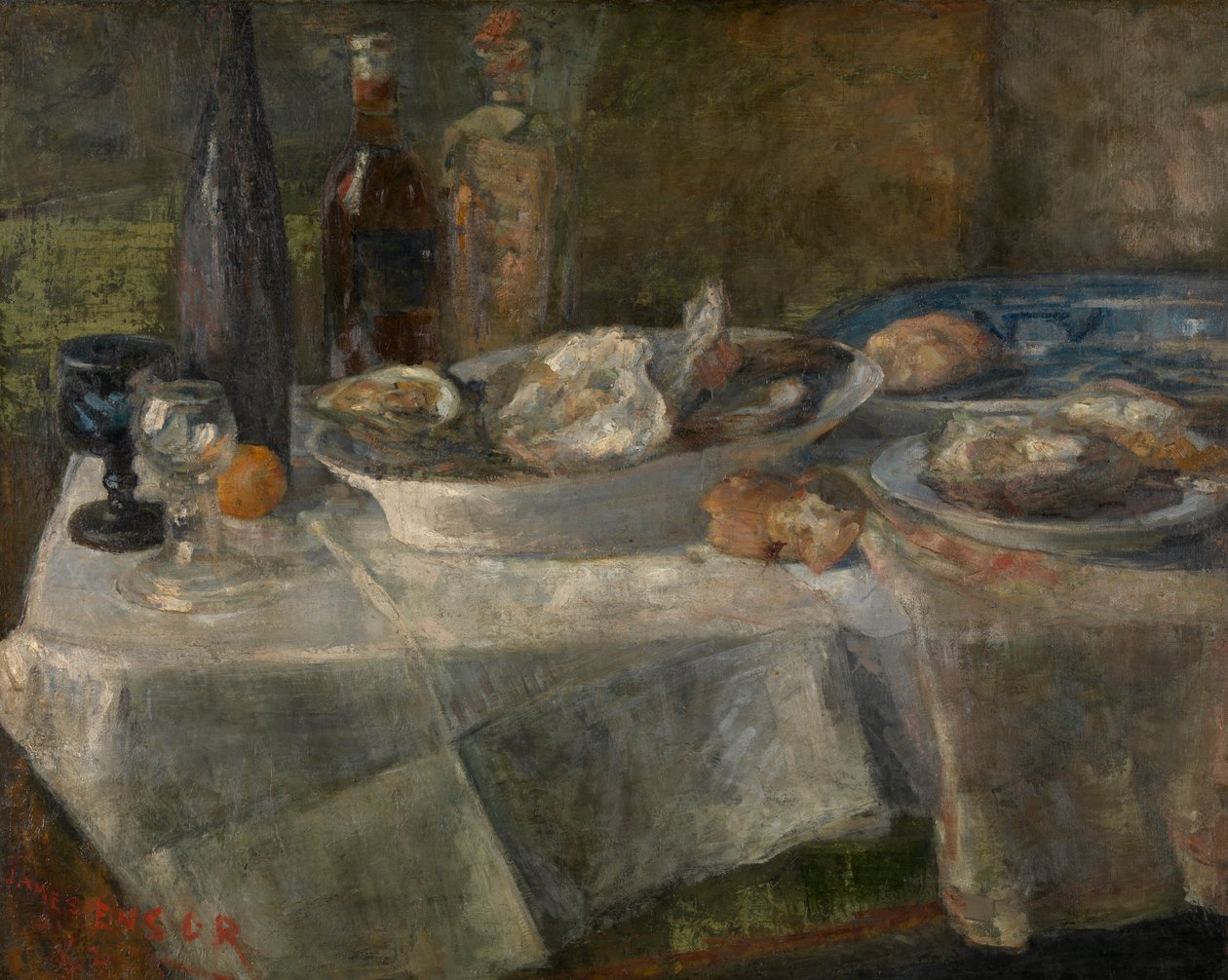 Bodegón con ostras de James Ensor