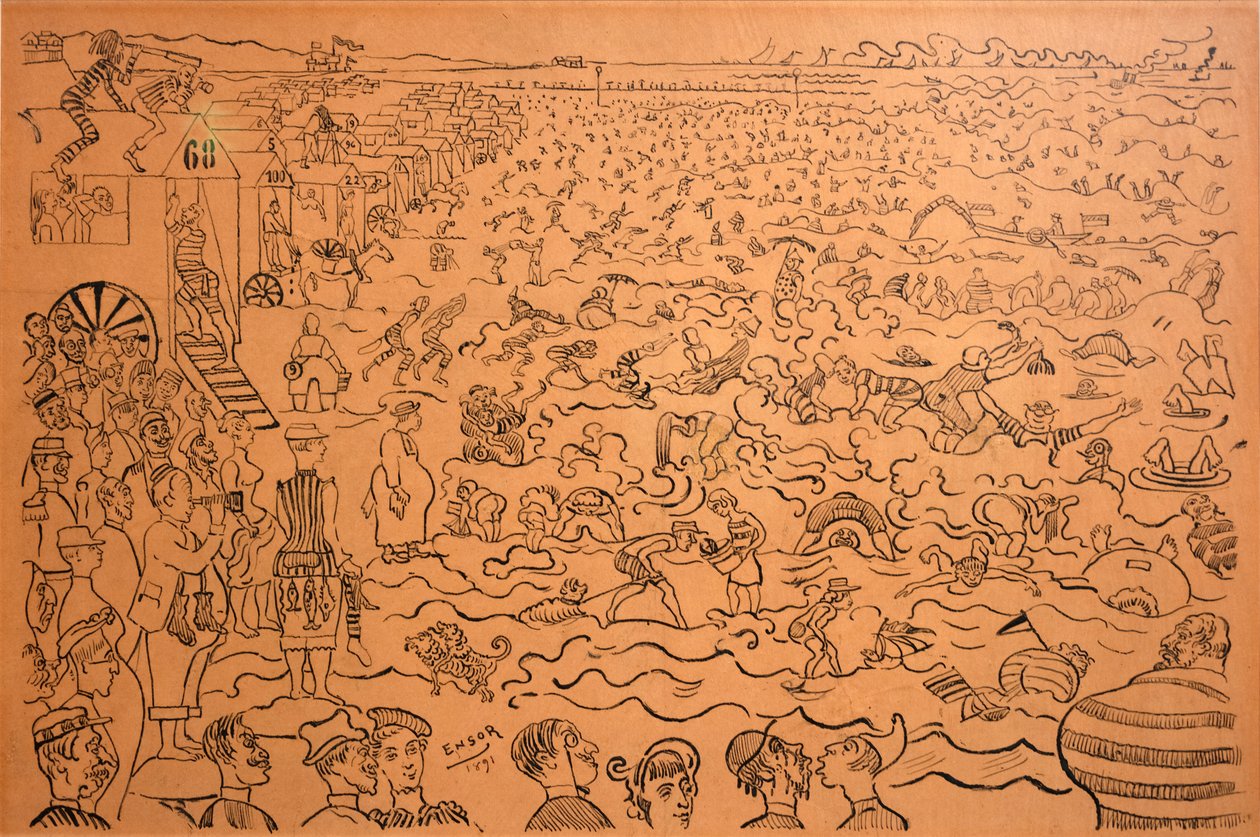 El baño en Ostende de James Ensor