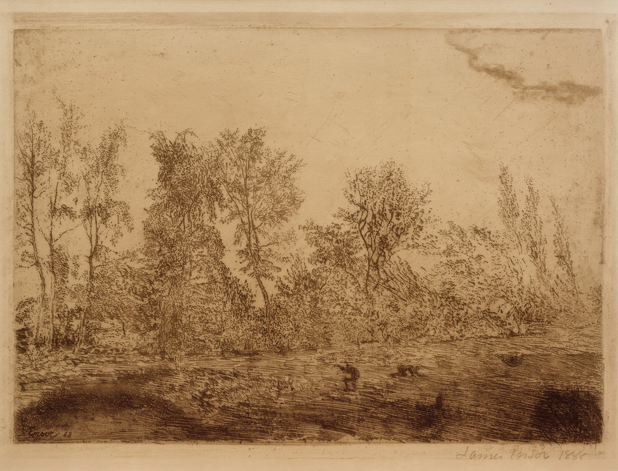 Ráfaga de viento en el borde del bosque de James Sidney Ensor