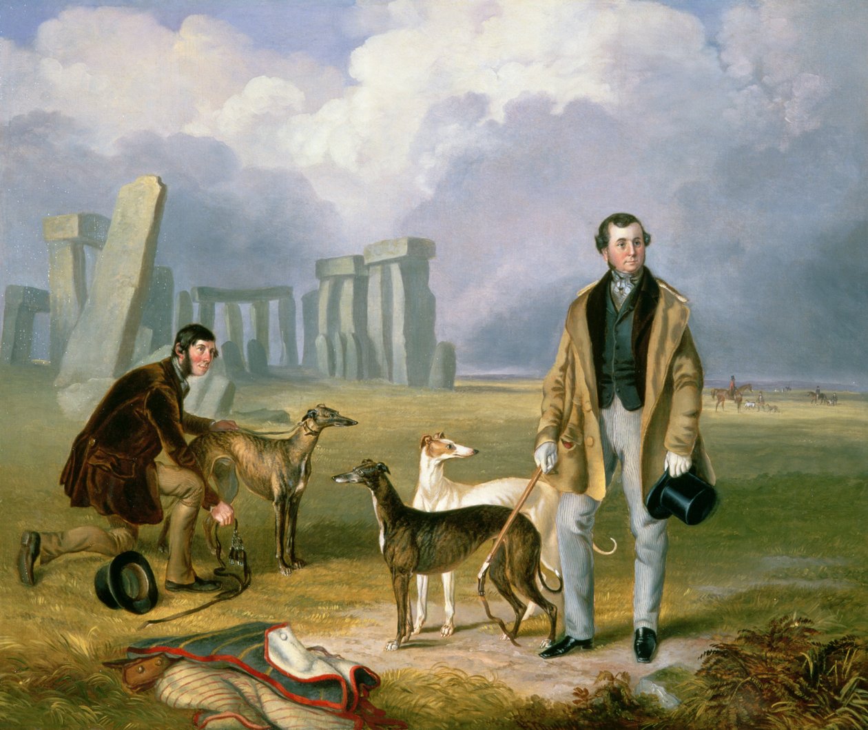 Charles Randell con Galgos, 1849 de James Flewitt Mullock