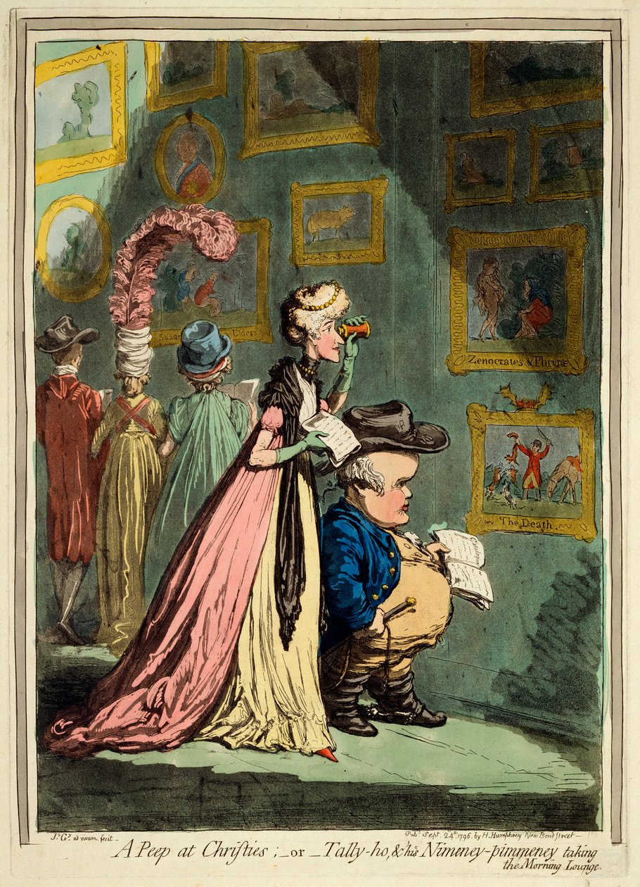 Una Mirada a Christies, 1796 de James Gillray