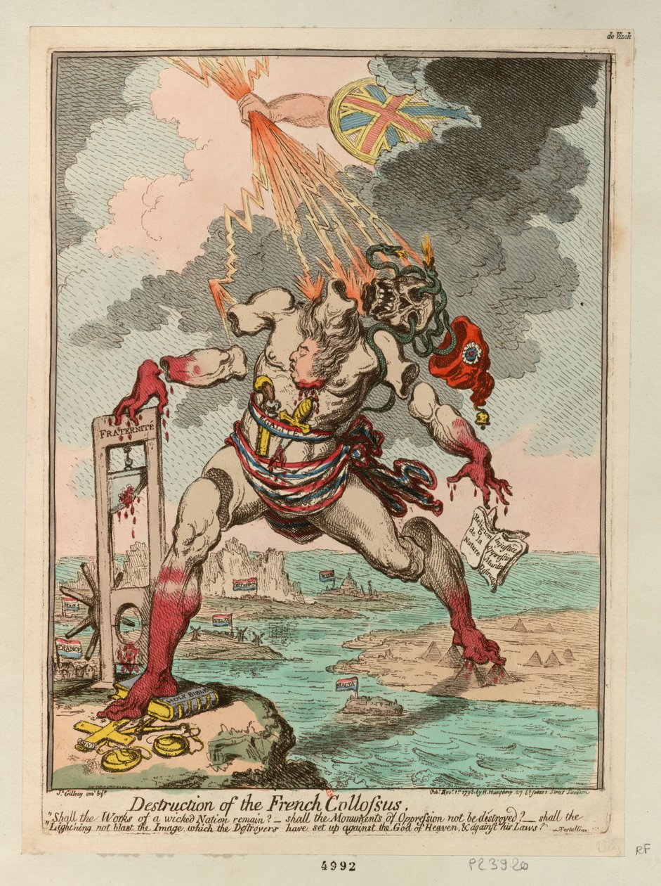 Destrucción del Coloso Francés, 1798 de James Gillray