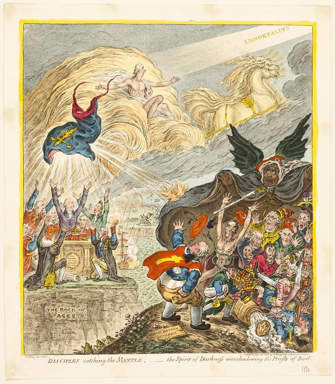 Discípulos Capturando el Manto de James Gillray