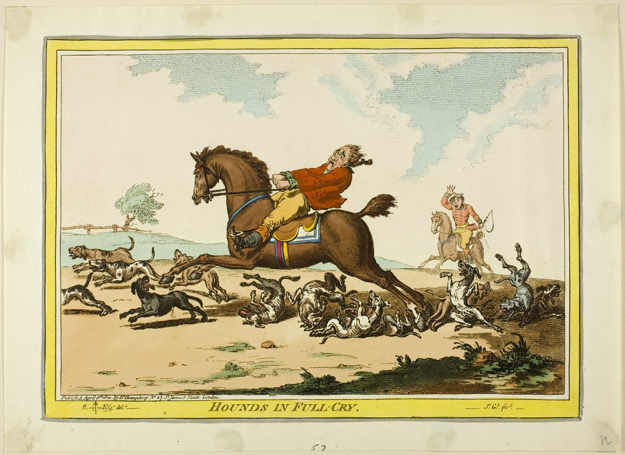 Sabuesos en pleno clamor de James Gillray