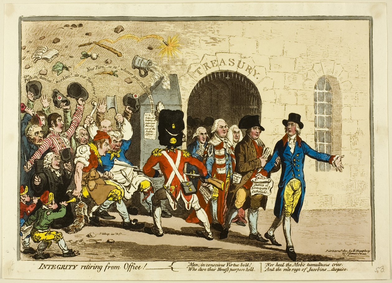 Integridad Retirada del cargo de James Gillray
