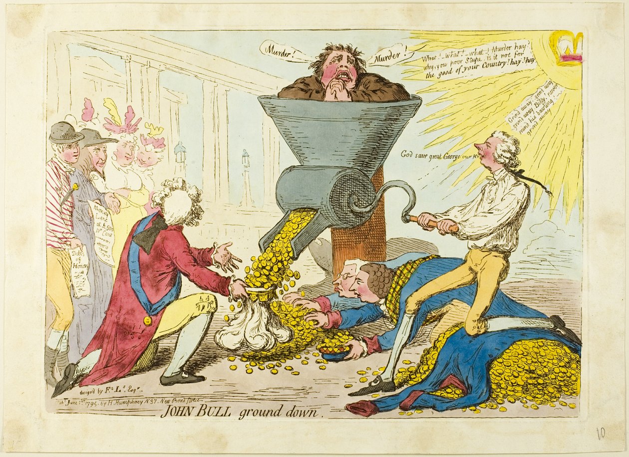 John Bull Ground Down de James Gillray