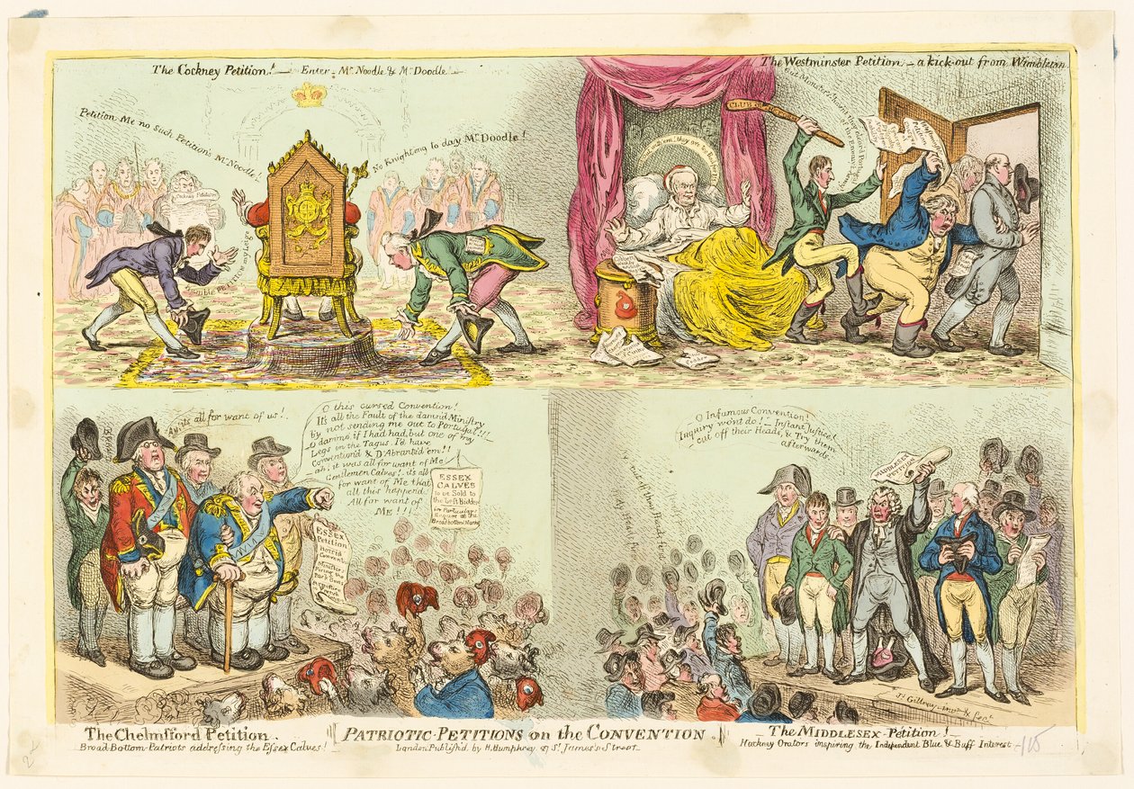 Peticiones patrióticas en la Convención de James Gillray