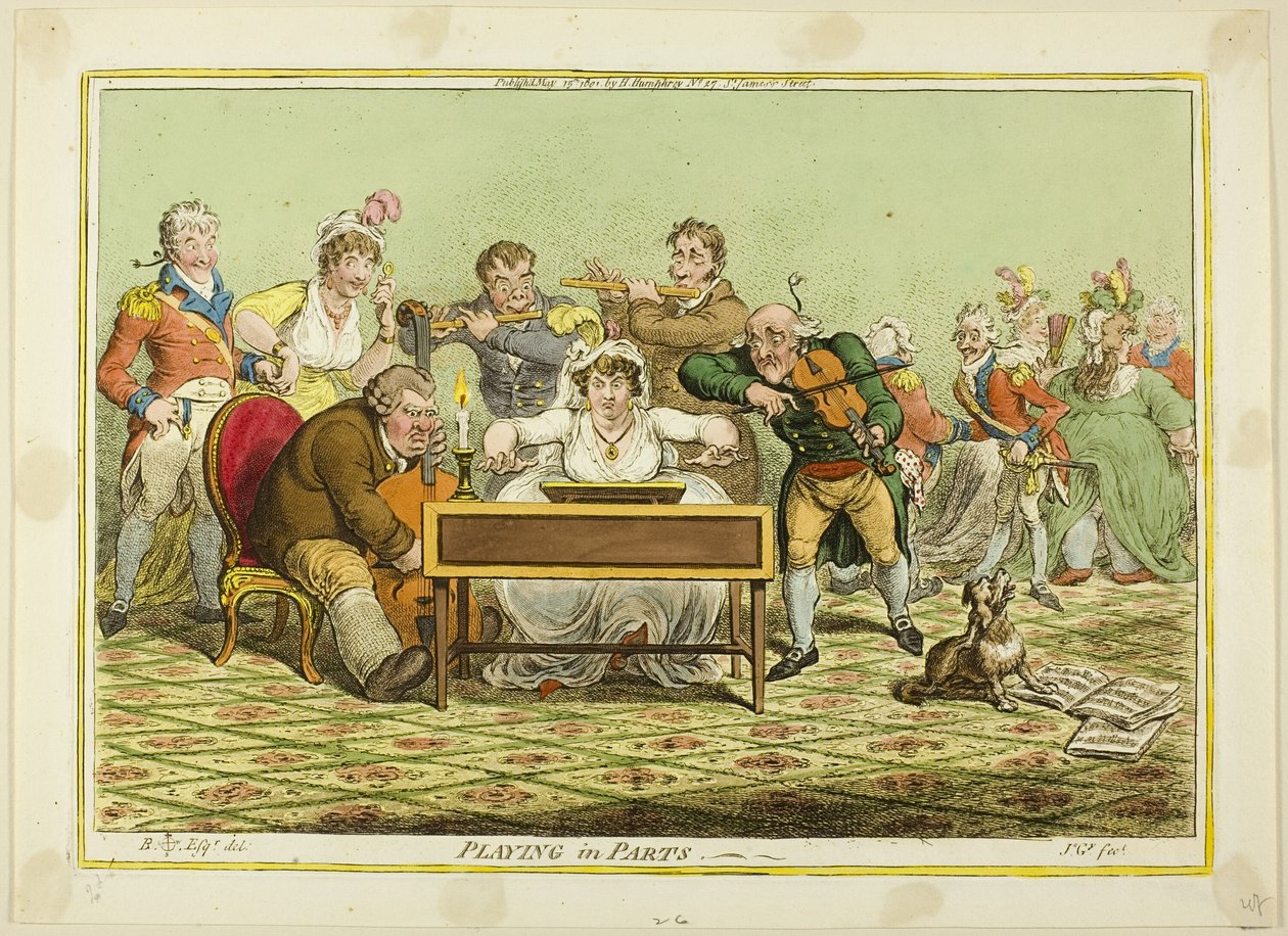 Jugar por partes de James Gillray