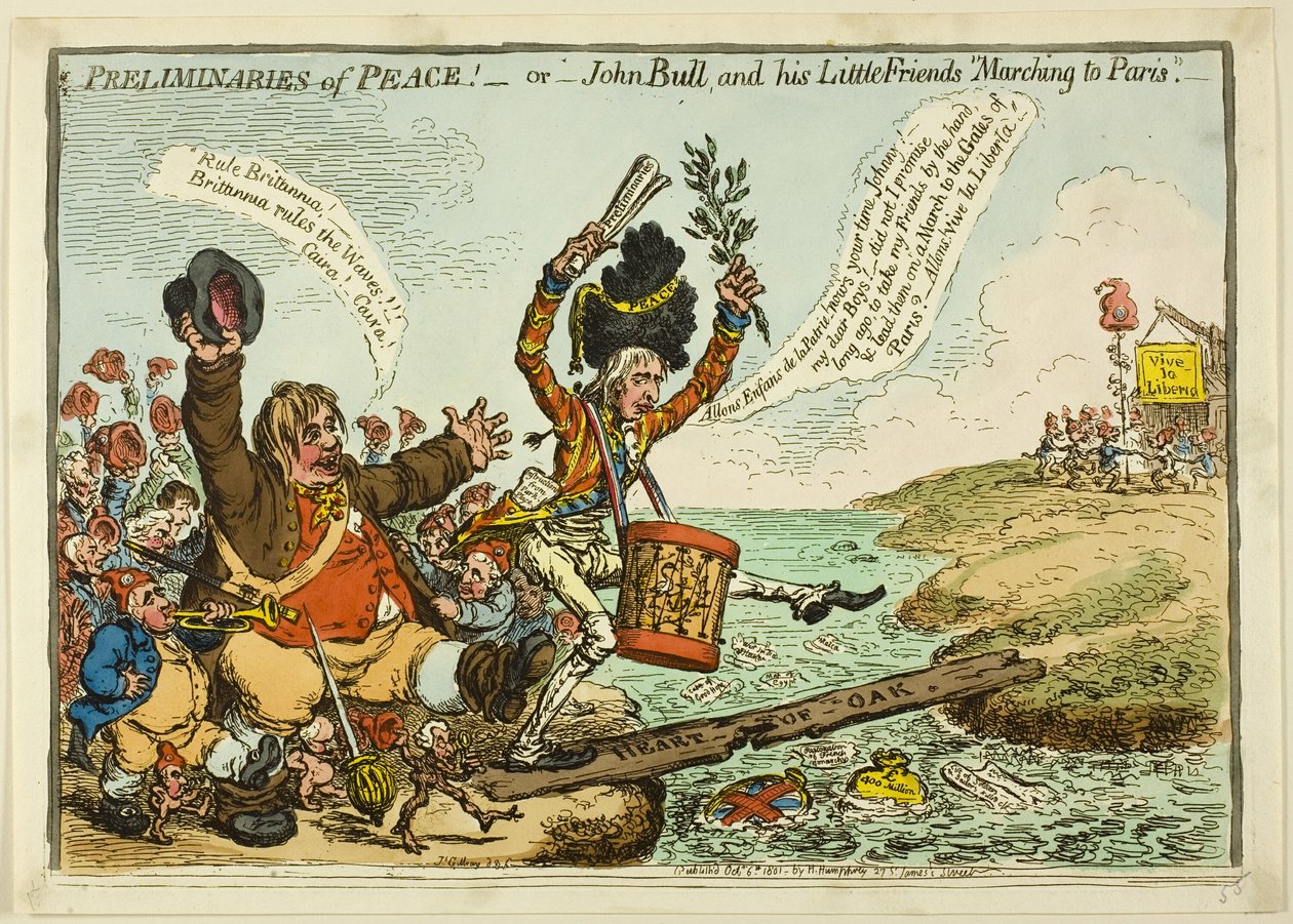 Preliminares de la paz de James Gillray