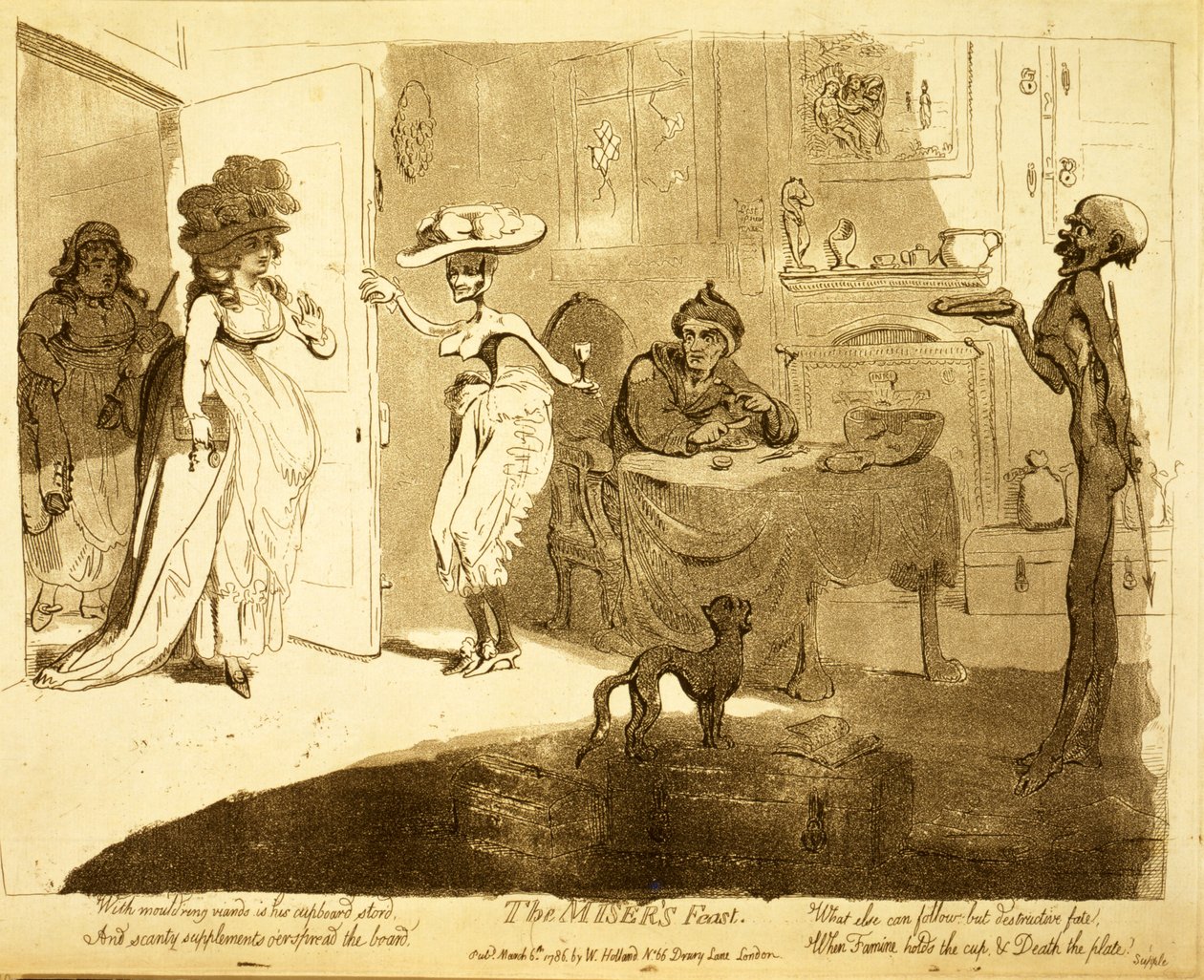 El festín del avaro de James Gillray
