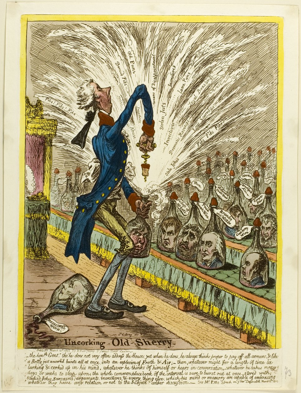 Descorchar un jerez añejo de James Gillray