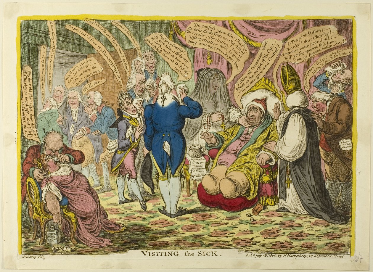 Visitar a los enfermos de James Gillray