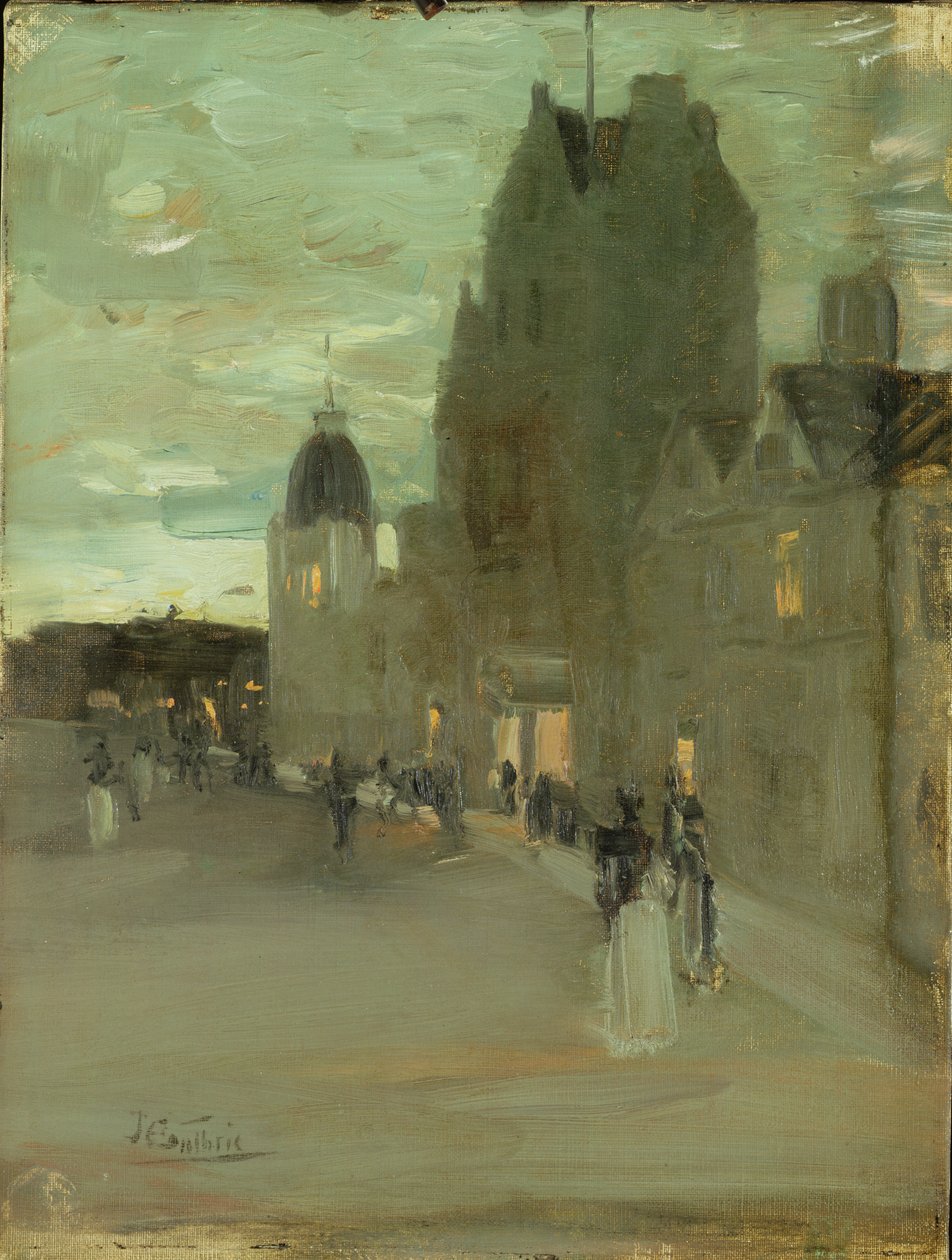 Calle en Oban, noche de James Guthrie