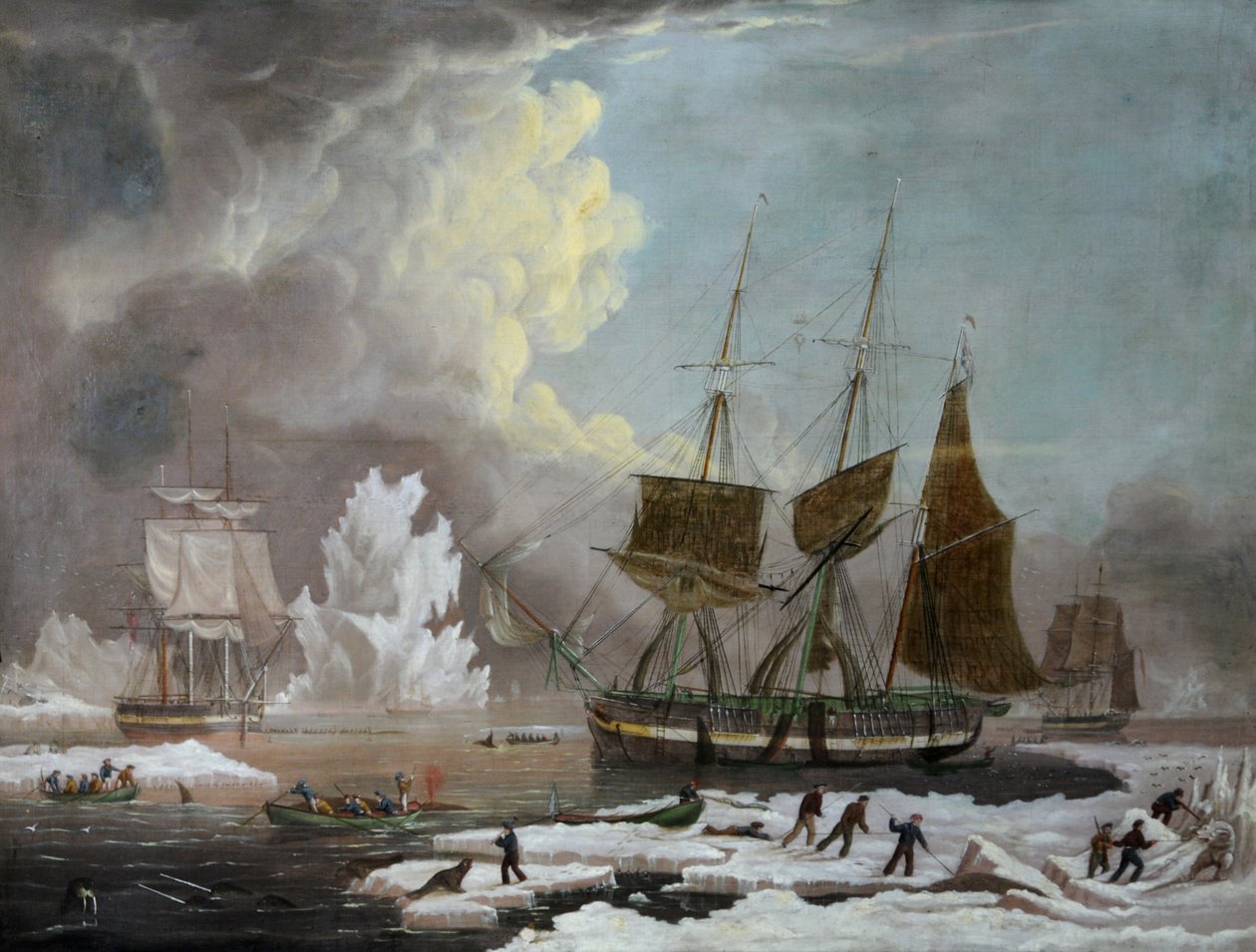 Hull Whaler, "Harmony" (óleo sobre lienzo) de James H. Wheldon