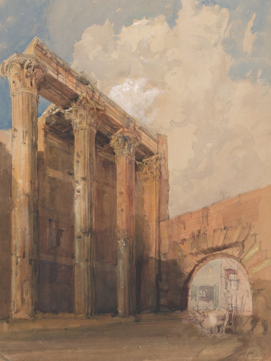 Templo de Marte Ultor, Roma, 1840-45 de James Holland