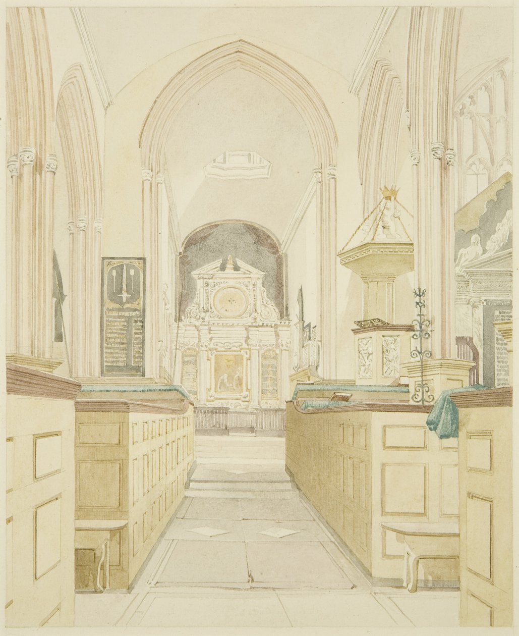 Interior de la Iglesia de Todos los Santos de James Johnson